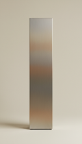 Brushed metal monolith lamp